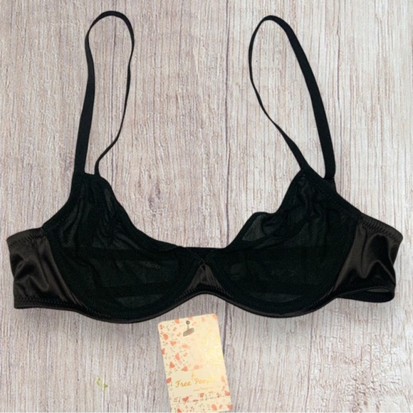 NWT Free People Heartthrob Underwire Bra Black XS - Picture 6 of 12